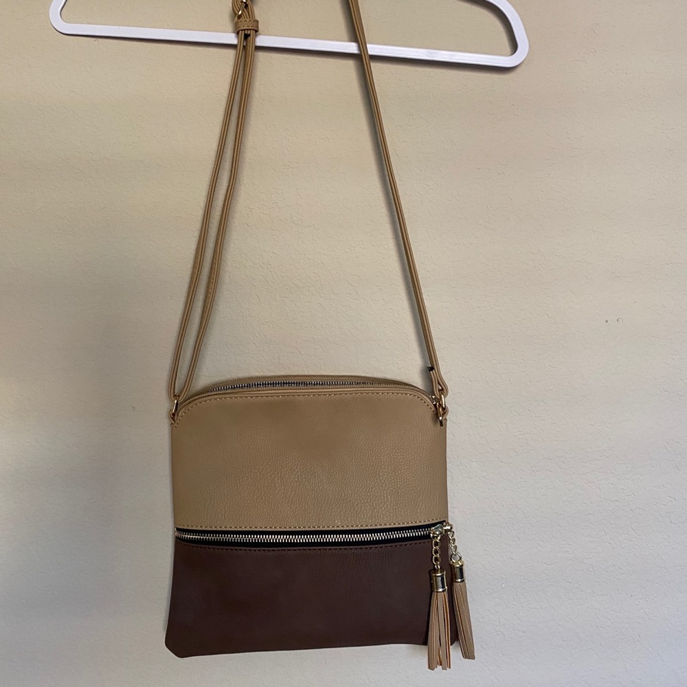 Duo Toned Crossbody Purse